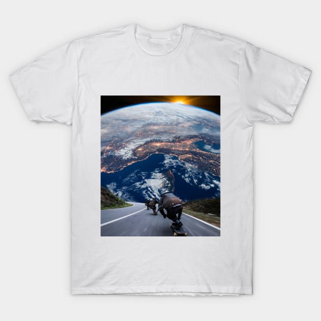 ON THE WORLD T-Shirt by sherifarts